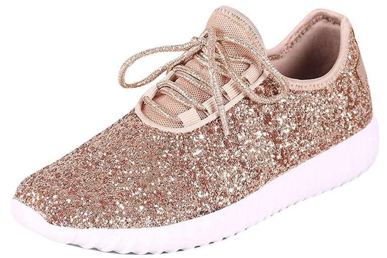 Rose Gold Glitter Fashion Sneakers