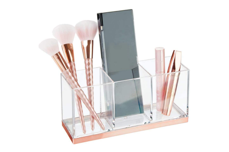 Rose Gold Plastic Make Up Organizer