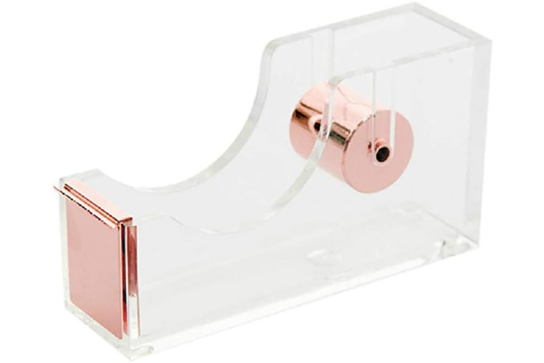 Rose Gold Clear Tape Dispenser Acrylic Nonslip Tape