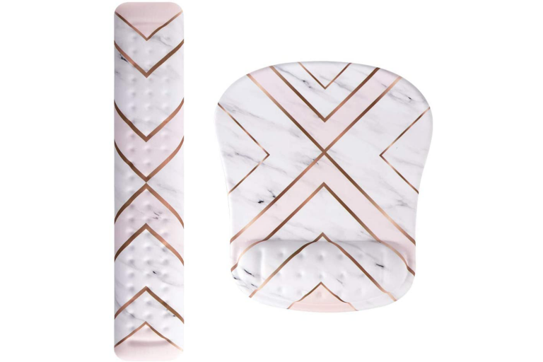 Rose Gold Keyboard Wrist Rest and Mouse Pad Wrist Support