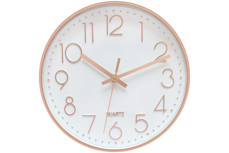 Rose Gold Modern Silent Quartz Wall Clock