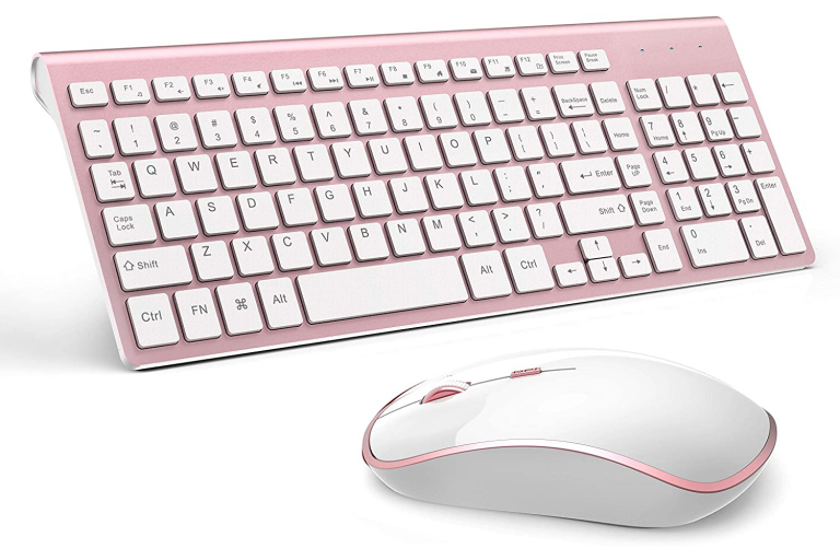 Rose Gold Wireless Keyboard and Mouse Combo